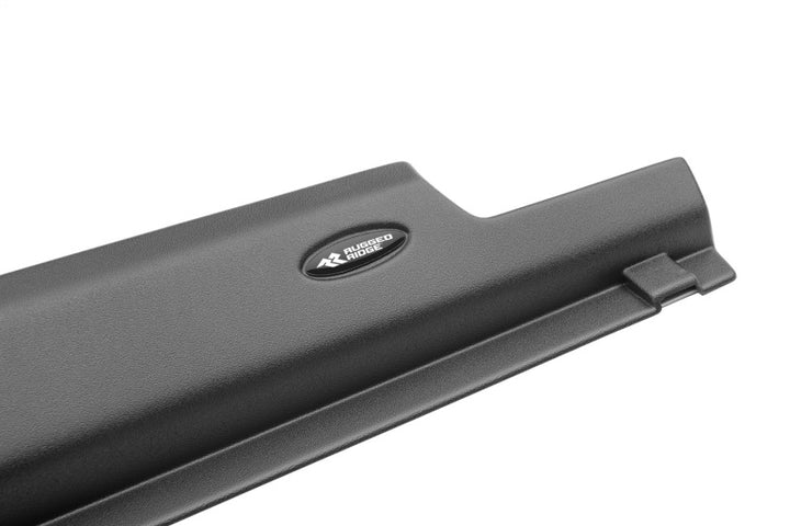 Rugged Ridge 18-22 Jeep Wrangler (JL) Rocker Pnl/Sill Plate Cvr 4dr. Rocker Guard 4pc. - Tex. Blk - Bull Strap