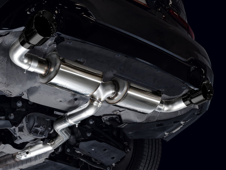 AWE 19-23 BMW 330i / 21-23 BMW 430i Base G2X Touring (Excl.Conv) Axle Back Exhaust - Diamond Black - Bull Strap