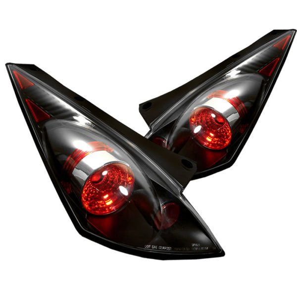 Spyder Nissan 350Z 03-05 Euro Style Tail Lights Black ALT-YD-N350Z02-BK - Bull Strap