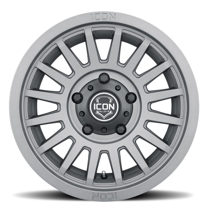 ICON Recon SLX 17x8.5 5x4.5 0mm Offset 4.75in BS 71.5mm Bore Charcoal Wheel - Bull Strap