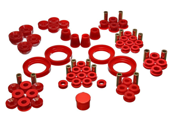 Energy Suspension 92-96 Honda Prelude Red Hyper-Flex Master Bushing Set - Bull Strap