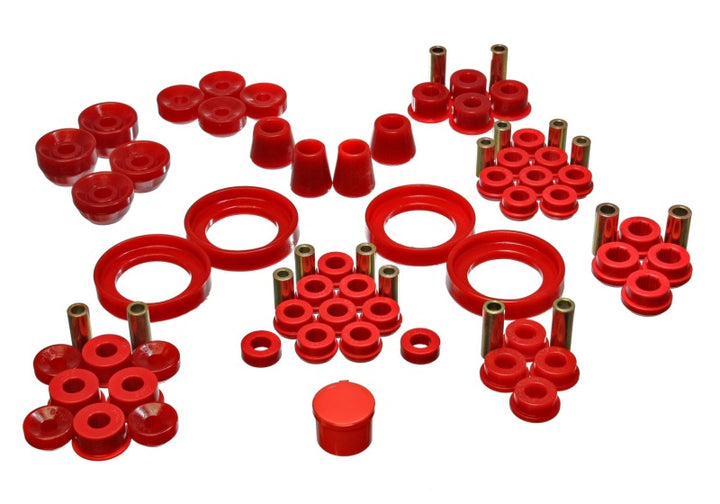 Energy Suspension 92-96 Honda Prelude Red Hyper-Flex Master Bushing Set - Bull Strap