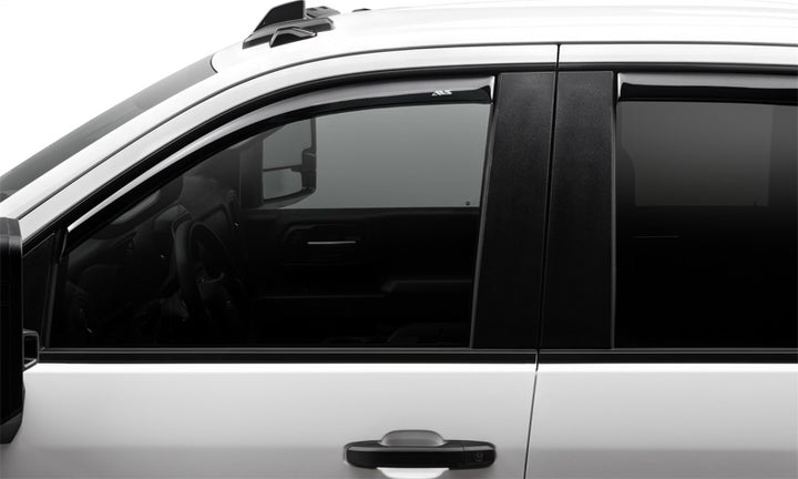 AVS 2019 Chevrolet Silverado 1500 Crew Cab Pickup Ventvisor In-Channel 4pc - Smoke - Bull Strap