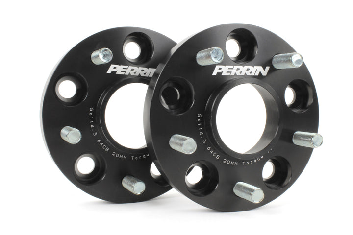 PERRIN 17-21 Honda Civic Si / 22-26 Acura Integra 64.1mm 5x114.3 Wheel Spacers 20mm - Pair - Bull Strap