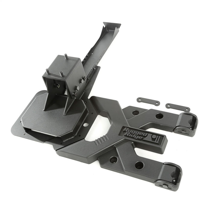 Rugged Ridge Spartacus HD Tire Carrier Kit 07-18 Jeep Wrangler - Bull Strap