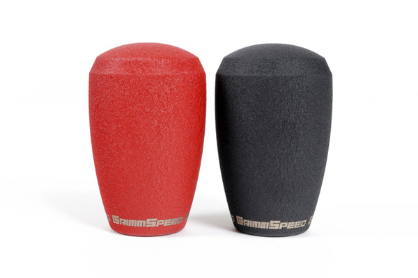 GrimmSpeed Shift Knob Stainless Steel - Subaru 5 Speed and 6 Speed Manual Transmission - Red - Bull Strap