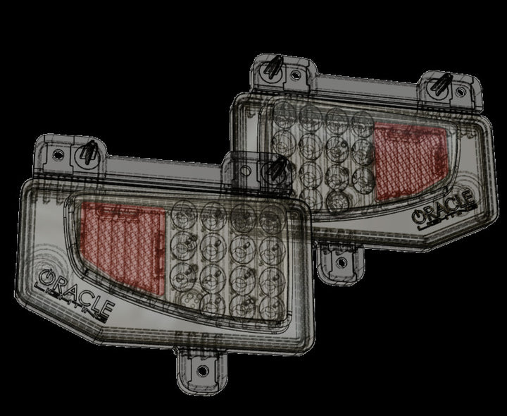 Oracle Jeep Gladiator JT Rear Bumper LED Reverse Lights w/ Plug & Play Harness - 6000K - Bull Strap