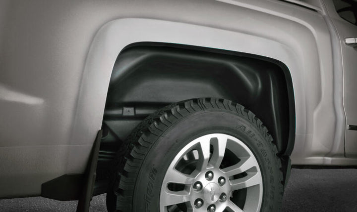 Husky Liners 99-06 Chevrolet Silverado 1500 / 99-04 Silverado 2500 Rear Wheel Well Guards - Black - Bull Strap