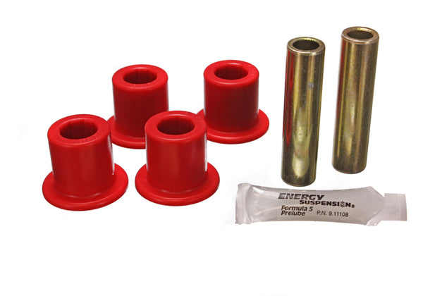 Energy Suspension Jeep Frame Shackle Bushing Set - Red - Bull Strap