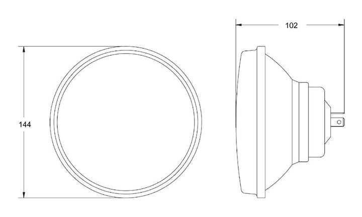 Hella Vision Plus 5.75 inch Round High/Low Beam Conversion Headlamp Kit - Bull Strap
