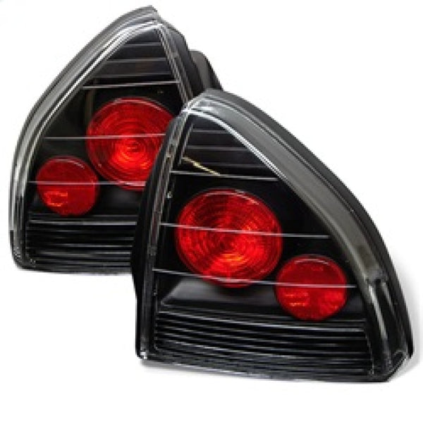 Spyder Honda Prelude 92-96 Euro Style Tail Lights Black ALT-YD-HP92-BK - Bull Strap