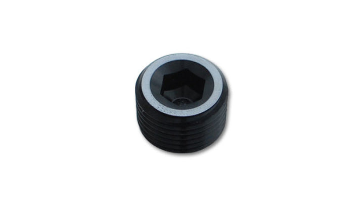 Vibrant 1/2in NPT Socket Pipe Plugs - Aluminum - Bull Strap