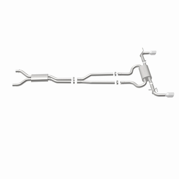 MagnaFlow 07 Audi Q7 V8 4.2L Dual Split Rear Exit Stainless Cat-Back Perf Exhaust - Bull Strap