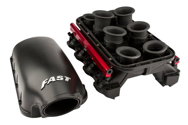 FAST LSX Manifold 103MM GenIII LS Rect Port - Black - Bull Strap