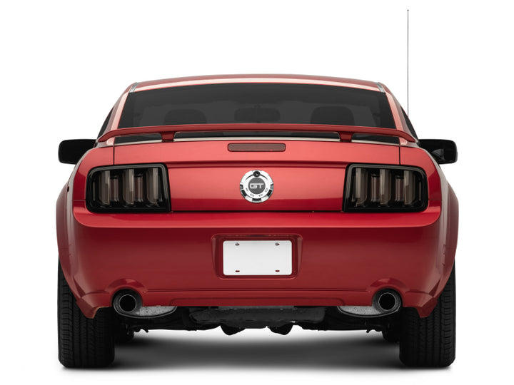 Raxiom 05-09 Ford Mustang Vector V2 LED Tail Lights- Black Housing (Smoked Lens) - Bull Strap