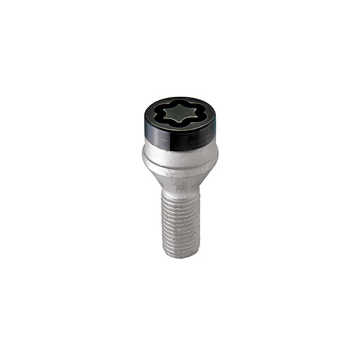 McGard Wheel Lock Bolt Set - 4pk. (Cone Seat) M14X1.25 / 17mm Hex / 27.3mm Shank Length - Black - Bull Strap