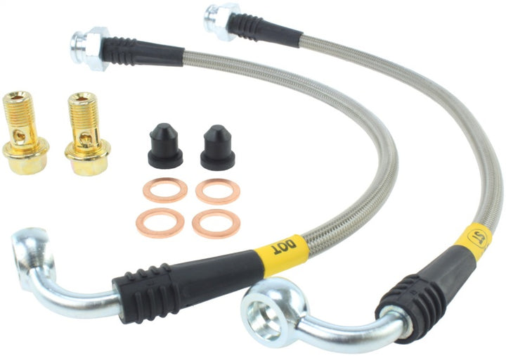 StopTech 03-07 350Z/G35 Stainless Steel Rear BBK Brake Lines - Bull Strap