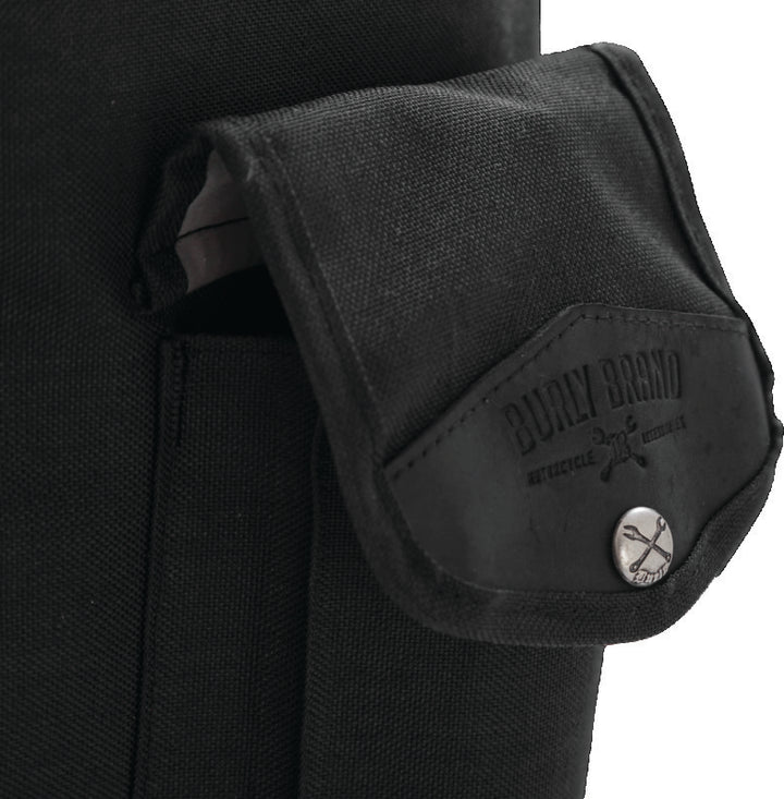 Burly Brand Voyager Sissy Bar Backpack - Black - Bull Strap