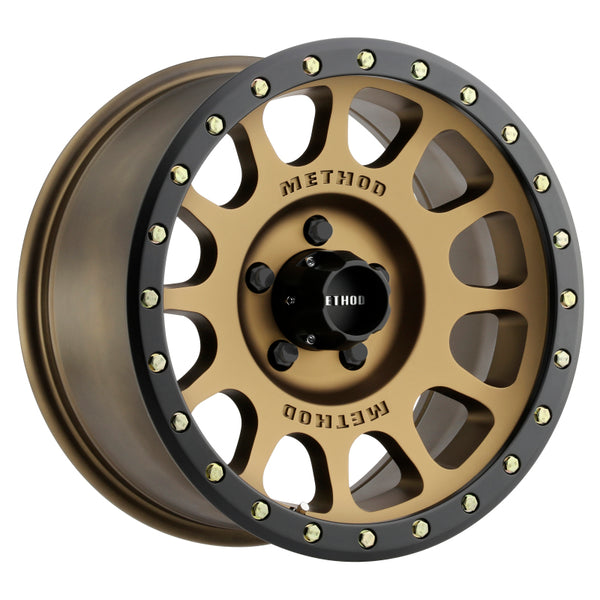 Method MR305 NV 17x8.5 0mm Offset 5x150 116.5mm CB Method Bronze/Black Street Loc Wheel - Bull Strap