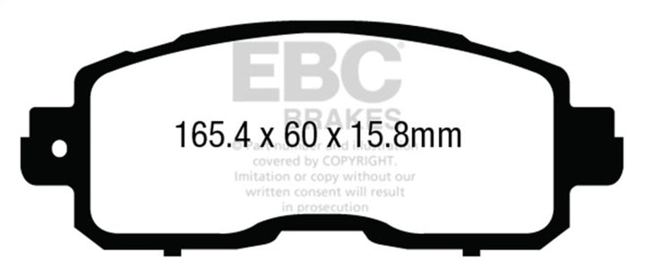 EBC 13+ Nissan Altima 2.5 (L33) Sedan Greenstuff Front Brake Pads - Bull Strap