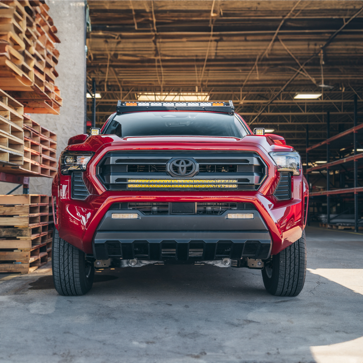 Cali Raised 2024+ Toyota Tacoma 32In Lo Pro Grille Led Light Bar Kit For - One Light Bar - Bull Strap