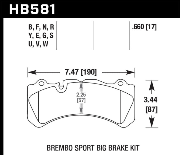 Hawk 09 Nissan GT-R R35 HP+ Street Front Brake Pads - Bull Strap