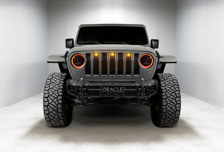 Oracle Oculus Bi-LED Projector Headlights for Jeep JL/Gladiator JT - w/ BC1 Controller - Bull Strap