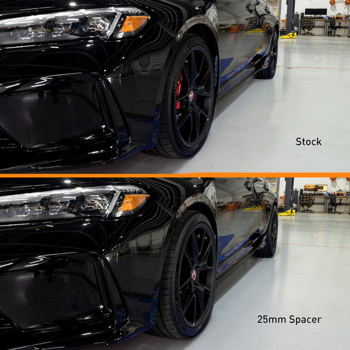 Mishimoto Wheel Spacers - 5x120 - 64.1 CB - M14 x1.5 - 25mm - BK - Bull Strap