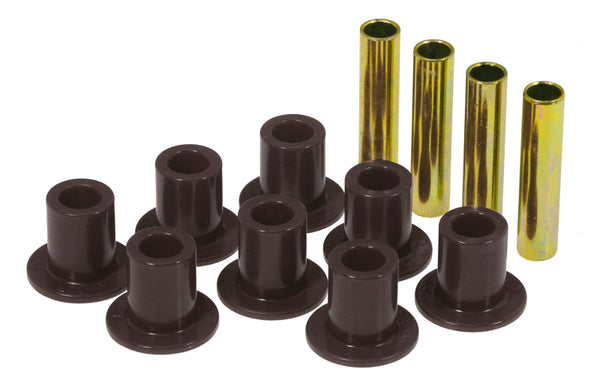Prothane 87-96 Jeep Front Spring & Shackle Bushings - Black - Bull Strap