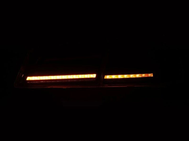 AlphaRex 12-21 Tesla Model S LUXX-Series LED Tail Lights - Black/Red - Bull Strap