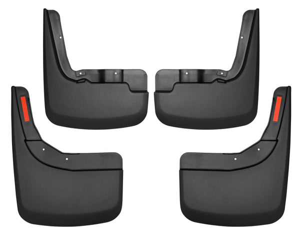Husky Liners 19-23 Chevrolet Silverado 1500 (Excl. ZR2/TBoss) Front and Rear Mud Guards - Black - Bull Strap