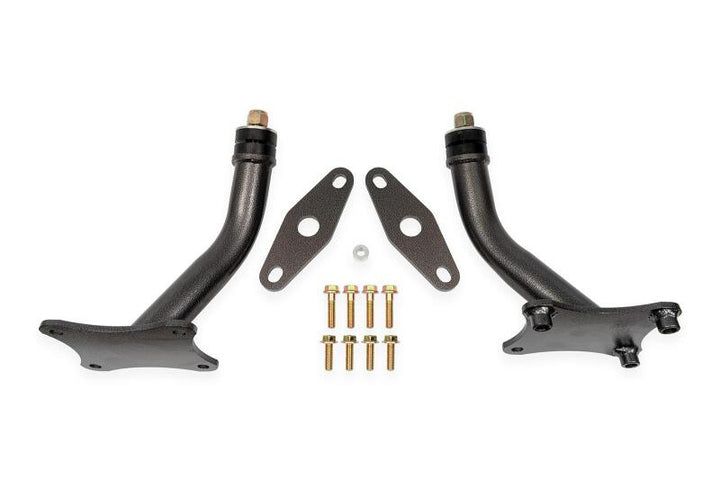 BMR 16-24 Chevrolet Camaro (6th Gen) Motor Mount Kit w/ Solid Bushings - Black Hammertone - Bull Strap