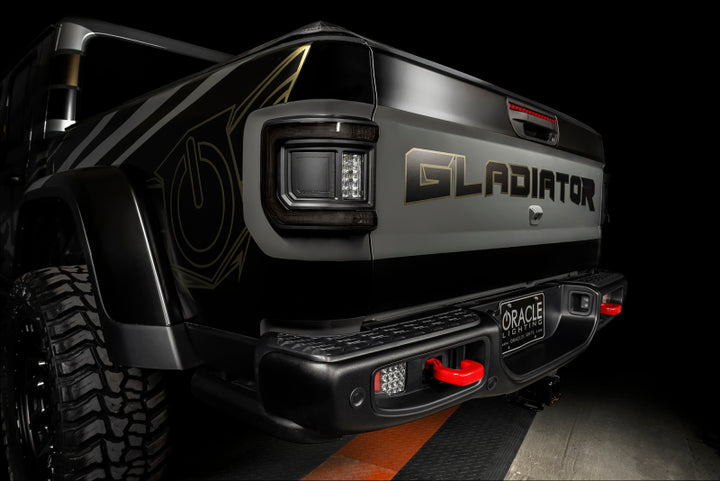 Oracle 2020+ Jeep Gladiator JT Flush Mount LED Tail Lights -  Tinted Lens - Bull Strap