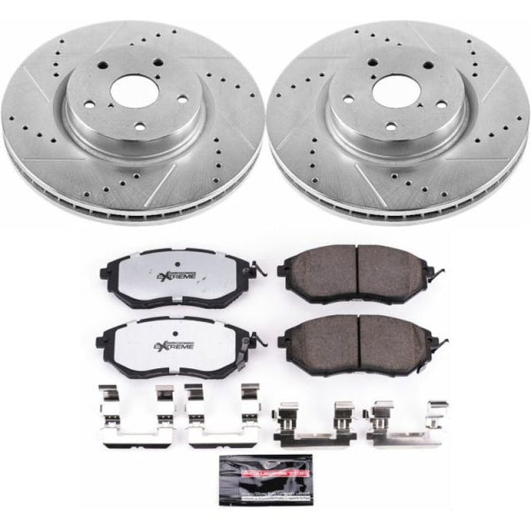 Power Stop 06-07 Subaru B9 Tribeca Front Z26 Street Warrior Brake Kit - Bull Strap