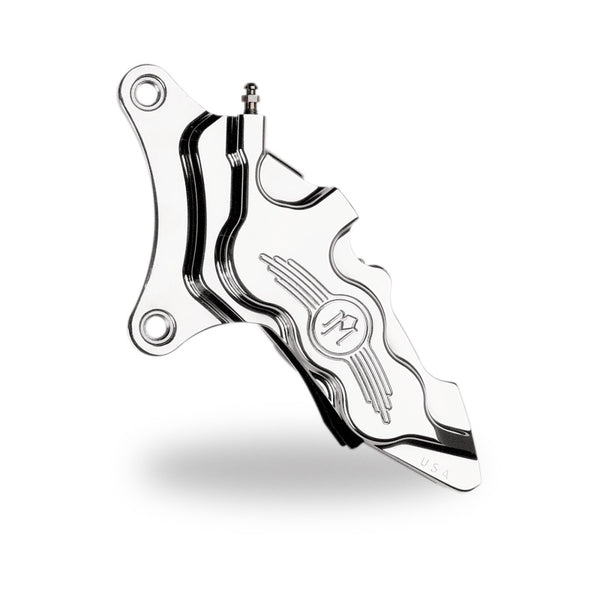 Performance Machine Caliper 112x6B Left - For 11.5in Disc - Chrome - Bull Strap