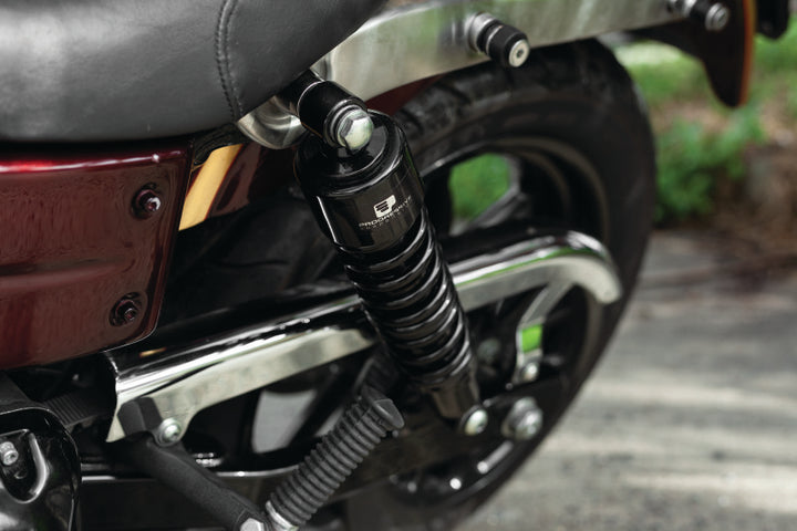 Progressive Harley 412 Series Shocks 13.5in - Black - Bull Strap