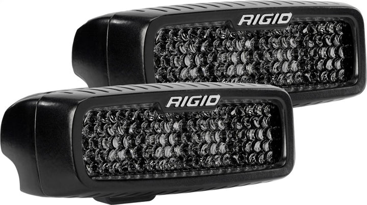 Rigid Industries SR-Q Series PRO Midnight Edition - Spot - Diffused - Pair - Bull Strap