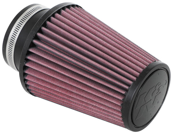 K&N Universal Clamp-On Air Filter 3in Flange ID x 5in Base OD x 3.5in Top OD x 6in Height - Bull Strap