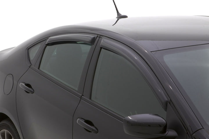 AVS 13-16 Dodge Dart Ventvisor Outside Mount Window Deflectors 4pc - Smoke - Bull Strap