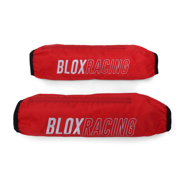 BLOX Racing Coilover Covers - Red (Pair) - Bull Strap