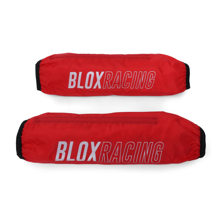 BLOX Racing Coilover Covers - Red (Pair) - Bull Strap