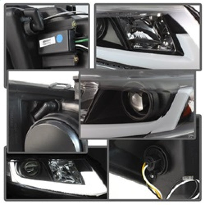 Spyder 12-14 Honda Civic (Excl. 2014 Coupe) Projector Headlights Lgtbr DRL Black PRO-YD-HC12-DRL-BK - Bull Strap