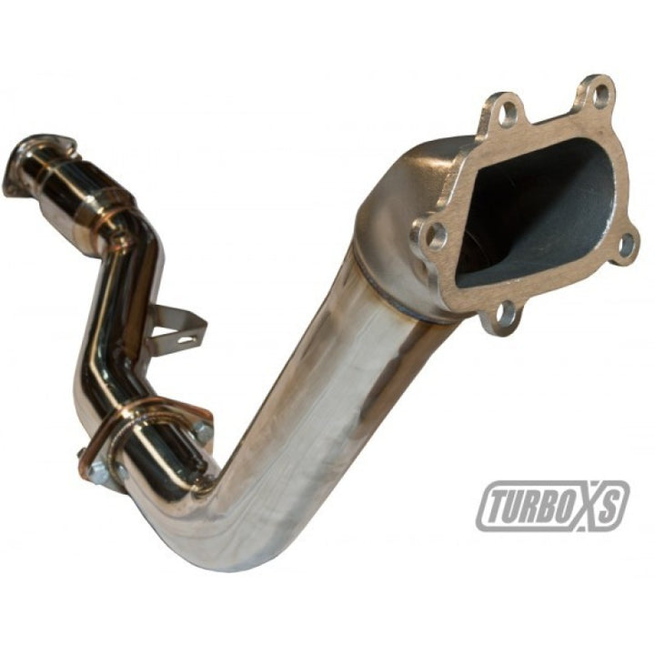 Turbo XS 08-12 WRX-STi / 05-09 LGT Catted Downpipe - Bull Strap