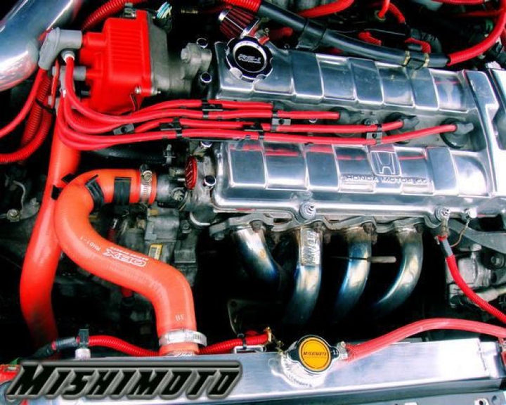 Mishimoto 90-93 Acura Integra Manual Aluminum Radiator - Bull Strap