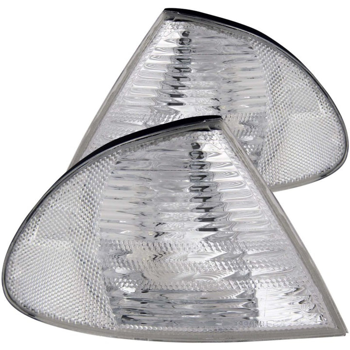 ANZO Corner Lights 1999-2001 BMW 3 Series E46 Euro Corner Lights Chrome - Bull Strap