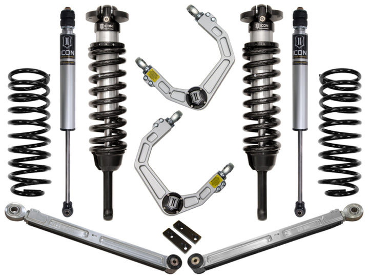 ICON 2010+ Toyota FJ/4Runner 0-3.5in Stage 3 Suspension System w/Billet Uca - Bull Strap