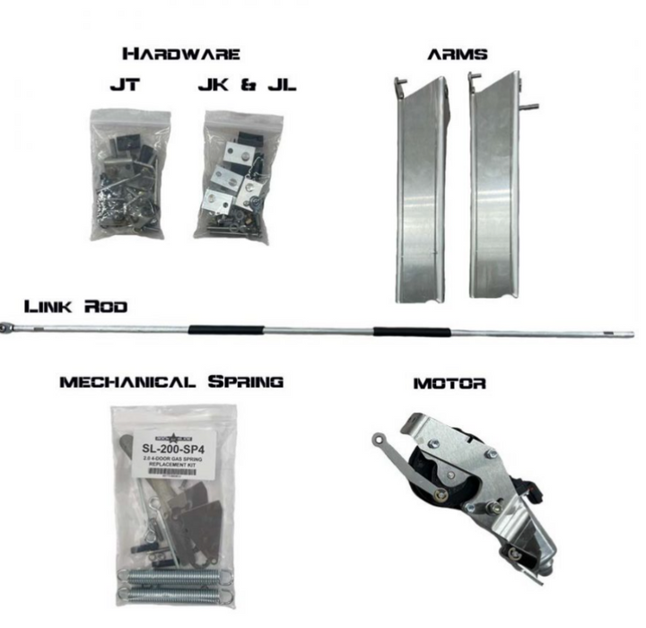 Rock Slide Rebuild Kit for Gen2 Step Sliders - JK 2.0 4D DRVR - Bull Strap