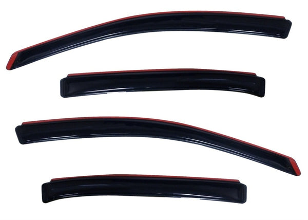AVS 10-18 Ford Taurus Ventvisor In-Channel Front & Rear Window Deflectors 4pc - Smoke - Bull Strap