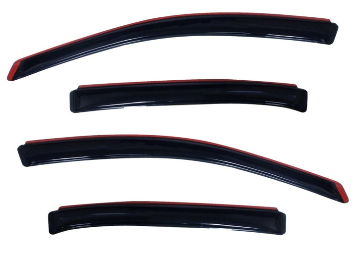 AVS 10-18 Ford Taurus Ventvisor In-Channel Front & Rear Window Deflectors 4pc - Smoke - Bull Strap