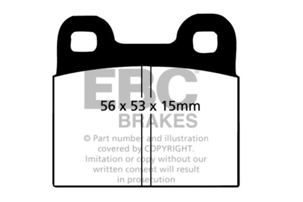 EBC 71-79 Volkswagen Beetle 1.3 (1300) Greenstuff Front Brake Pads - Bull Strap